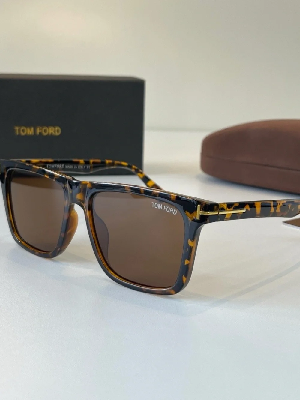 Tom Ford Tortoiseshell Sunglasses with Brown Lenses
